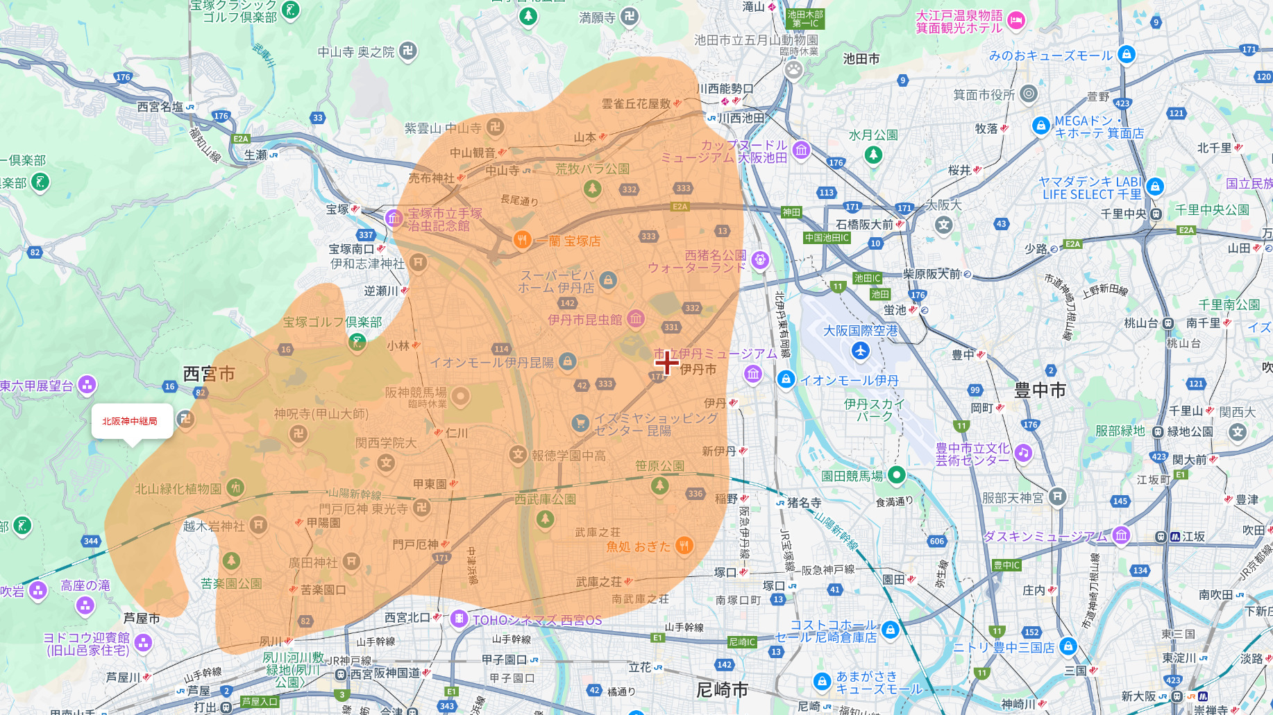 伊丹市の電波事情